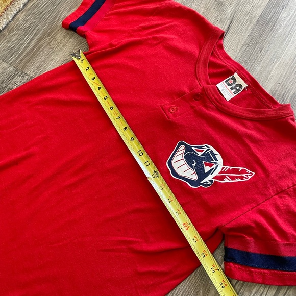 Vintage 1990s Cleveland Indians Chief Wahoo Print Red Amateur Baseball T-Shirt - Picture 14 of 15
